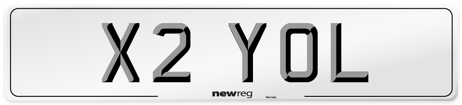 X2 YOL Number Plate from New Reg
